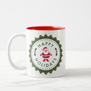 Weihnachten Niedlicher Cartoon Weihnachtsfeiertage Zweifarbige Tasse