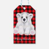 Weihnachten niedlicher Eisbärenkuchen, Weihbärchen Geschenkanhänger (Vorderseite)