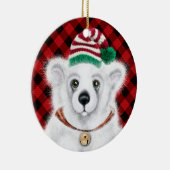 Weihnachten niedlicher Eisbärenkuchen, Weihbärchen Keramik Ornament (Rechts)