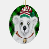 Weihnachten niedlicher Eisbärenkuchen, Weihbärchen Keramik Ornament (Rechts)