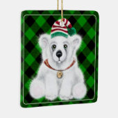 Weihnachten niedlicher Eisbärenkuchen, Weihbärchen Keramikornament (Rechts)