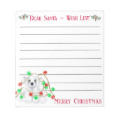 Weihnachten niedlicher Eisbärenkuchen, Weihbärchen Notizblock (Vorderseite)