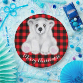 Weihnachten niedlicher Eisbärenkuchen, Weihbärchen Pappteller (Party)