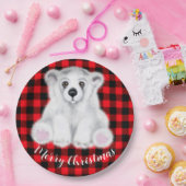 Weihnachten niedlicher Eisbärenkuchen, Weihbärchen Pappteller (Party)