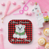 Weihnachten niedlicher Eisbärenkuchen, Weihbärchen Pappteller (Party)