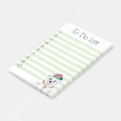 Weihnachten niedlicher Eisbärenkuchen, Weihbärchen Post-it Klebezettel (angewinkelt)