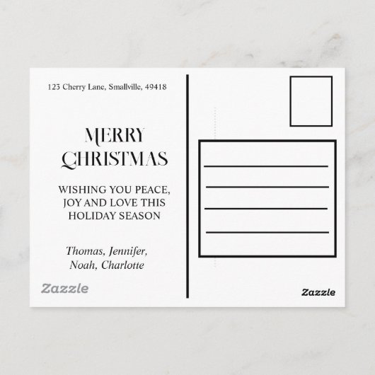 Weihnachten niedlicher Eisbärenkuchen, Weihbärchen Postkarte (Rückseite)