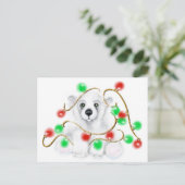 Weihnachten niedlicher Eisbärenkuchen, Weihbärchen Postkarte (Stehend Vorderseite)