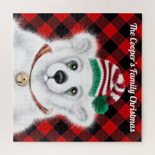 Weihnachten niedlicher Eisbärenkuchen, Weihbärchen Puzzle (Horizontal)