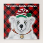 Weihnachten niedlicher Eisbärenkuchen, Weihbärchen Puzzle (Vertikal)