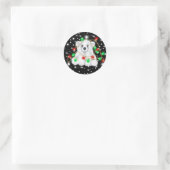 Weihnachten niedlicher Eisbärenkuchen, Weihbärchen Runder Aufkleber (Tasche)