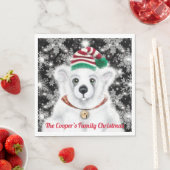 Weihnachten niedlicher Eisbärenkuchen, Weihbärchen Serviette (Beispiel)