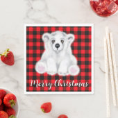 Weihnachten niedlicher Eisbärenkuchen, Weihbärchen Serviette (Beispiel)