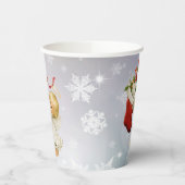 Weihnachten Niedlicher Engel & Kitty Cat Hot Cold Pappbecher (Links)