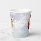 Weihnachten Niedlicher Engel & Kitty Cat Hot Cold Pappbecher (Rechts)