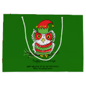 Weihnachten Niedlicher Feiertag Große Geschenktüte (Rückseite)