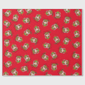 Weihnachten Niedlicher Feiertag Kinder Geschenkpapier (Flach)