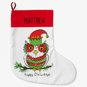 Weihnachten Niedlicher Feiertag Kinder Großer Weihnachtsstrumpf