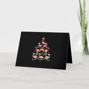 Weihnachten - Niedlicher Flamingo Weihnachtsbaum Karte