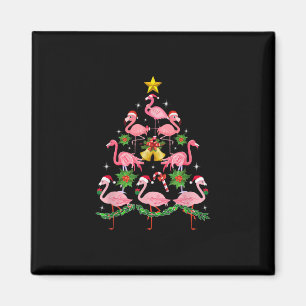 Weihnachten - Niedlicher Flamingo Weihnachtsbaum Magnet