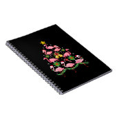 Weihnachten - Niedlicher Flamingo Weihnachtsbaum Notizblock (Rechte Seite)