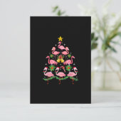 Weihnachten - Niedlicher Flamingo Weihnachtsbaum RSVP Karte (Stehend Vorderseite)