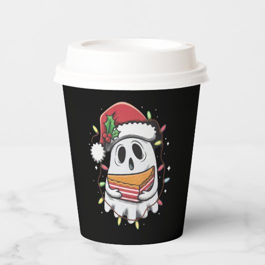 Weihnachten Niedlicher Geist Weihnachten Party Wei Pappbecher (Vorderseite)