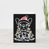 Weihnachten Niedlicher Hund Französischer Bulldog Karte (Vorderseite)