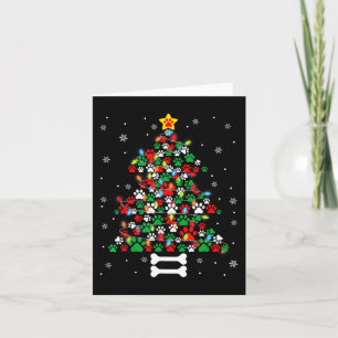 Weihnachten Niedlicher Hund Paws Weihnachten Baum Karte
