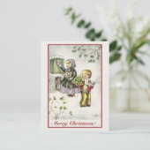 Weihnachten niedlicher Junge und Mädchen (Stehend Vorderseite)