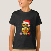 Weihnachten niedlicher Kätzchen-Cartoon T-Shirt (Vorderseite)