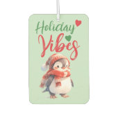 Weihnachten niedlicher Pinguin Urlaub grün rot Autolufterfrischer (Vorderseite)