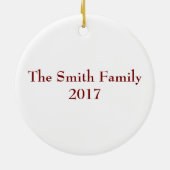 Weihnachten - Niedlicher Schneemann und Rentierban Keramik Ornament (Hinten)