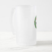 Weihnachten Niedlicher Schwarzer Mops und Fauna Mo Mattglas Bierglas (Vorderseite Links)