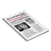Weihnachten Niedlicher Spaß Nordpol Zeitung Notizblock (Rechte Seite)