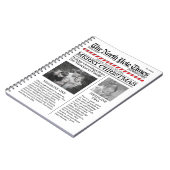 Weihnachten Niedlicher Spaß Nordpol Zeitung Notizblock (Linke Seite)