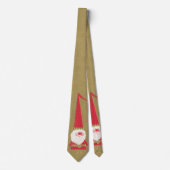 Weihnachten, Niedlicher Weihnachtsmann auf Gold Krawatte (Vorderseite)