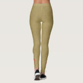 Weihnachten, Niedlicher Weihnachtsmann auf Gold Leggings (Rückseite)