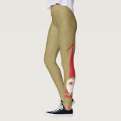 Weihnachten, Niedlicher Weihnachtsmann auf Gold Leggings (Links)