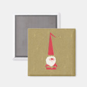 Weihnachten, Niedlicher Weihnachtsmann auf Gold Magnet (Vorderseite/Rückseite)