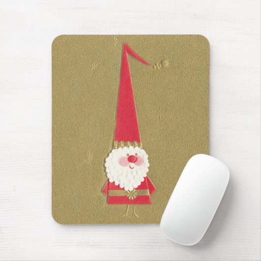 Weihnachten, Niedlicher Weihnachtsmann auf Gold Mousepad (Mit Mouse)