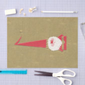 Weihnachten, Niedlicher Weihnachtsmann auf Gold Seidenpapier (Handwerk)