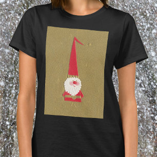 Weihnachten, Niedlicher Weihnachtsmann auf Gold T-Shirt