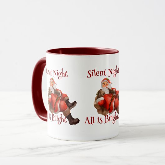 Weihnachten Niedlicher Weihnachtsmann Funny Jolly Tasse (Vorderseite Links)