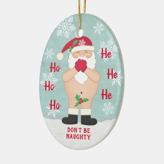 Weihnachten Niedlicher Weihnachtsmann Keramik Ornament (Links)