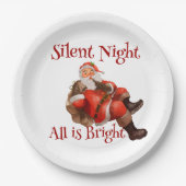 Weihnachten Niedlicher Weihnachtsmann Pappteller (Vorderseite)