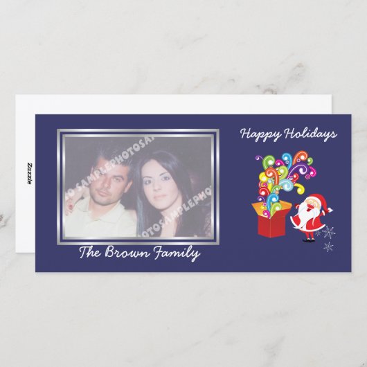 Weihnachten niedlicher Weihnachtsmann und Geschenk (Vorne/Hinten)