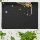 Weihnachten Niedlicher Weihnachtsmann Weihnachten  Geschirrtuch (Gefaltet)