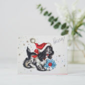 Weihnachten Niedlicher Welpe (Stehend Vorderseite)