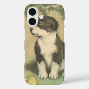 Weihnachten, Niedlicher Welpe unter Weihnachtsbaum iPhone 16 Hülle